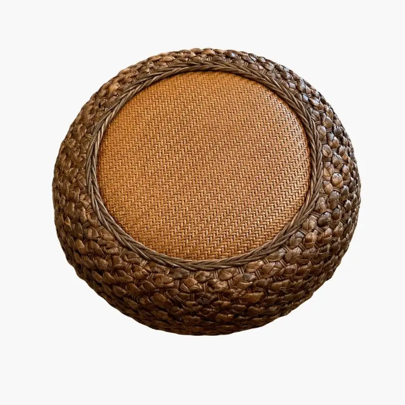 Pouf Rotin Noir