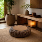 Pouf Rotin Noir