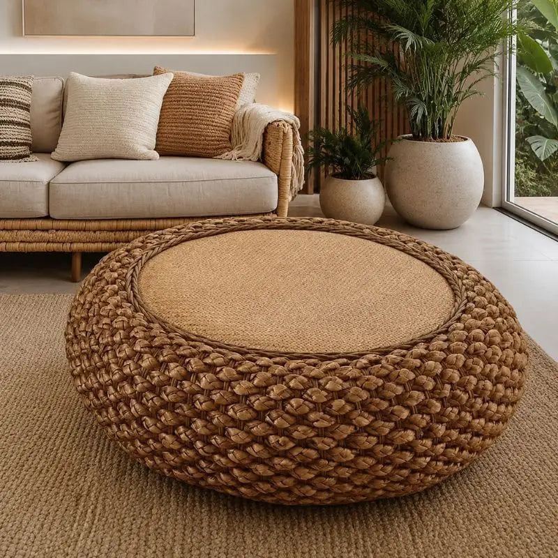 Pouf Rotin Rond