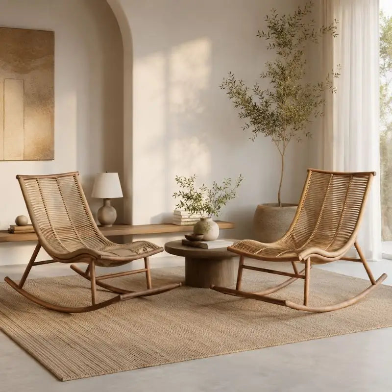 Rocking Chair Rotin Adulte