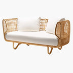 Salon de Jardin en Rotin - 2 fauteuils + 1 canapé + 1 table basse