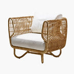 Salon de Jardin en Rotin - 2 fauteuils + 1 canapé + 1 table basse