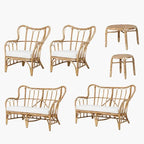Salon de Jardin Rotin Naturel