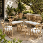 Salon de Jardin Rotin Naturel