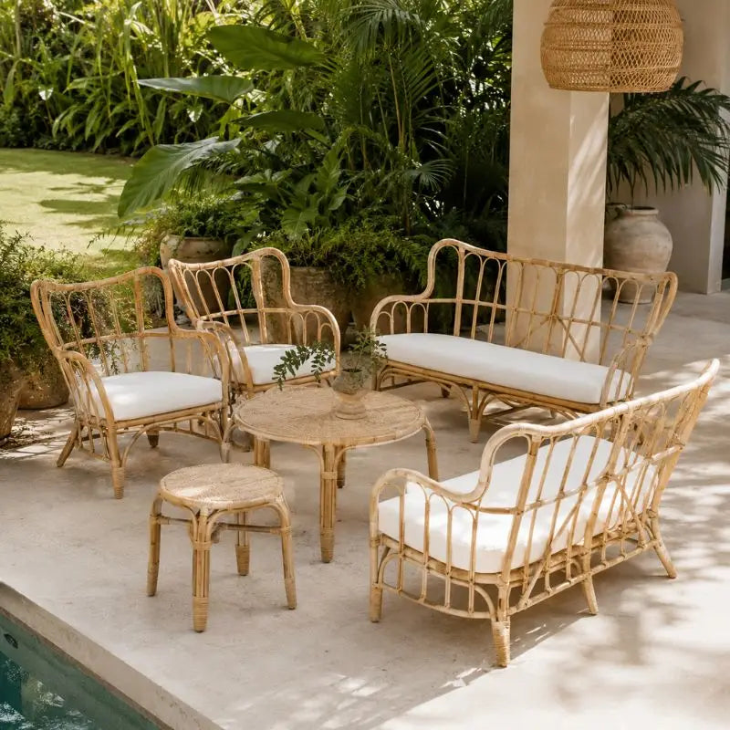 Salon de Jardin Rotin Naturel - DAMN