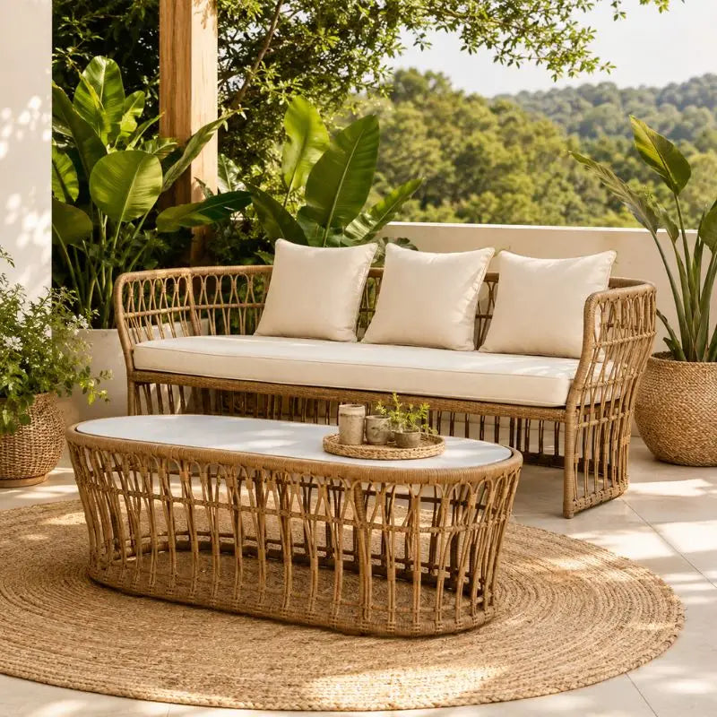 Salon Jardin en Rotin