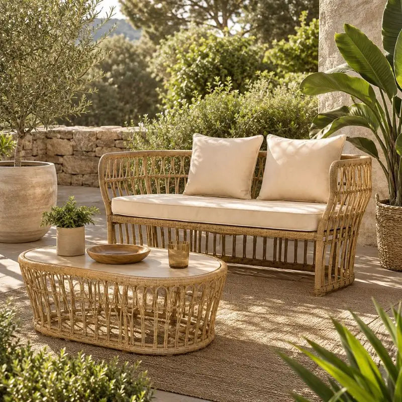 Salon Jardin Rotin