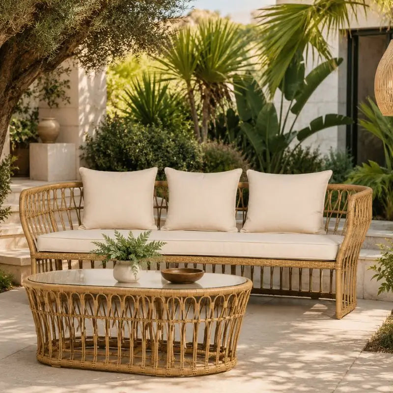 Salon Jardin Rotin