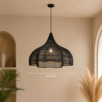 Suspension Bohème Chic Rotin - Noir - 60 cm