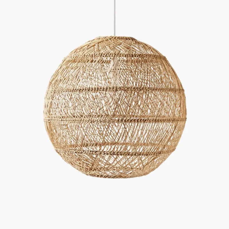 Suspension Boule en Rotin - 40 x 38 cm