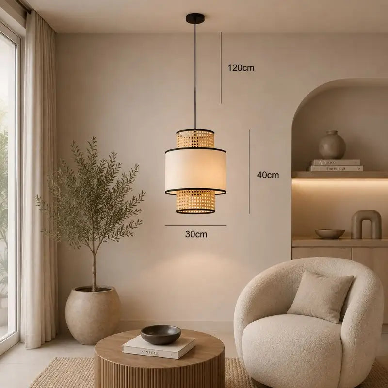 Suspension Cannage en Rotin