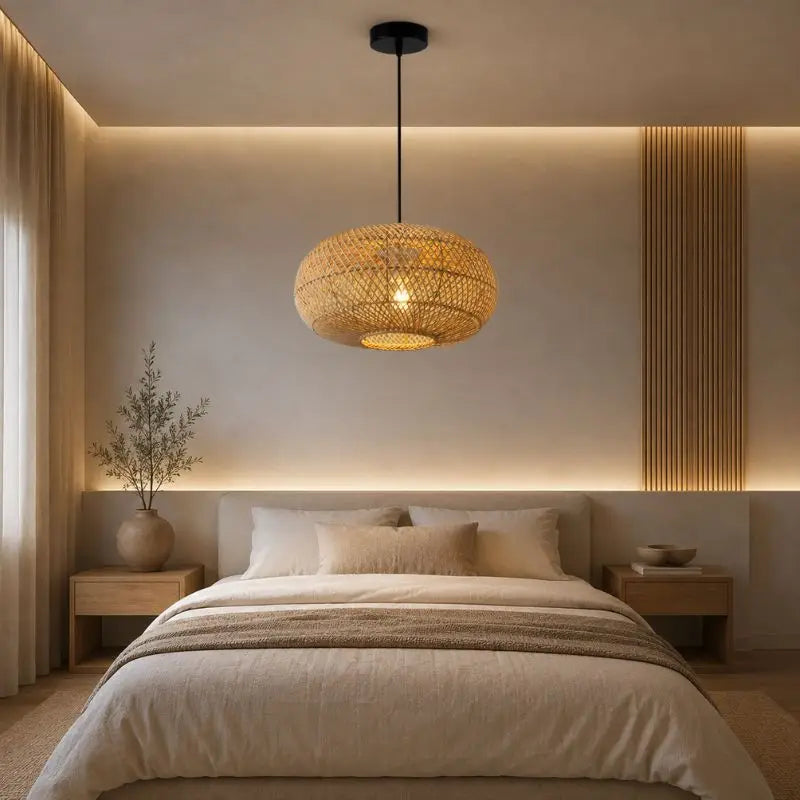 Suspension Chambre Rotin - 40 x 25 cm