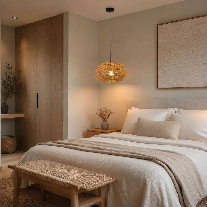 Suspension Chambre Rotin - 40 x 25 cm