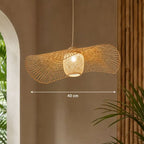 Suspension Chapeau Rotin et Bambou - 40 cm