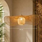 Suspension Chapeau Rotin et Bambou - 65 cm