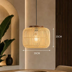 Suspension en Rotin Lanterne - 35 x 25 cm