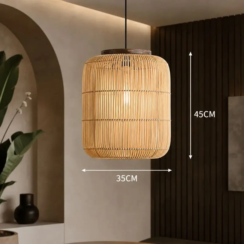 Suspension en Rotin Lanterne - 35 x 45 cm