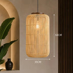 Suspension en Rotin Lanterne - 35 x 64 cm