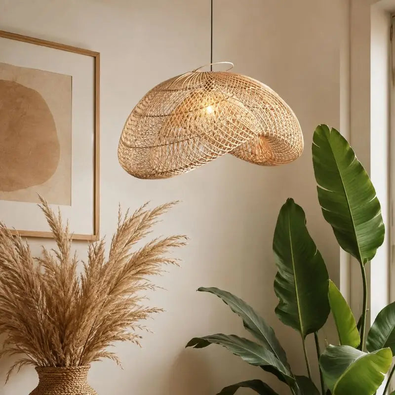 Suspension en Rotin Moderne