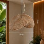 Suspension en Rotin Moderne - 50 x 27 cm