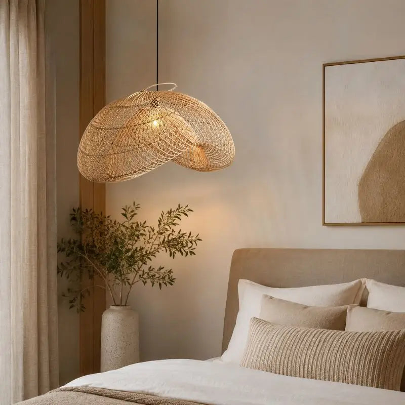 Suspension en Rotin Moderne