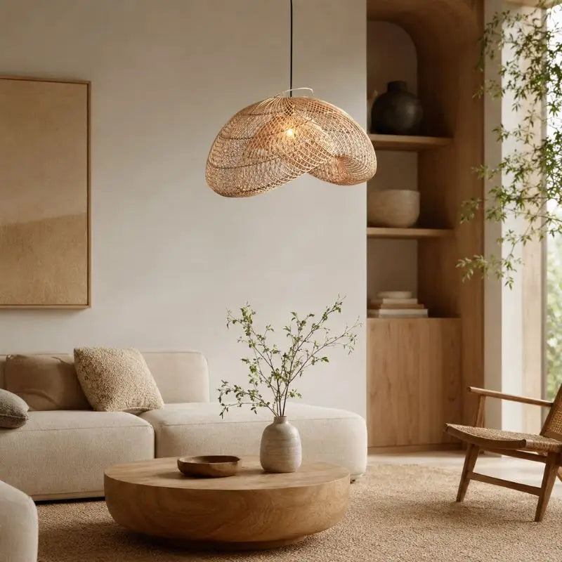 Suspension en Rotin Moderne