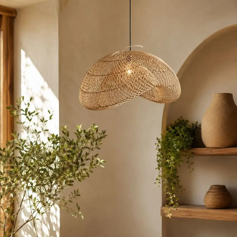 Suspension en Rotin Moderne