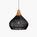 Suspension en Rotin Noir - 40 x 40 cm