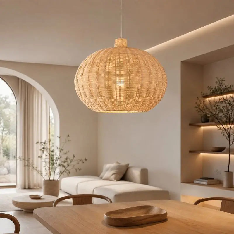Suspension en Rotin Ovale - 55 x 40 cm