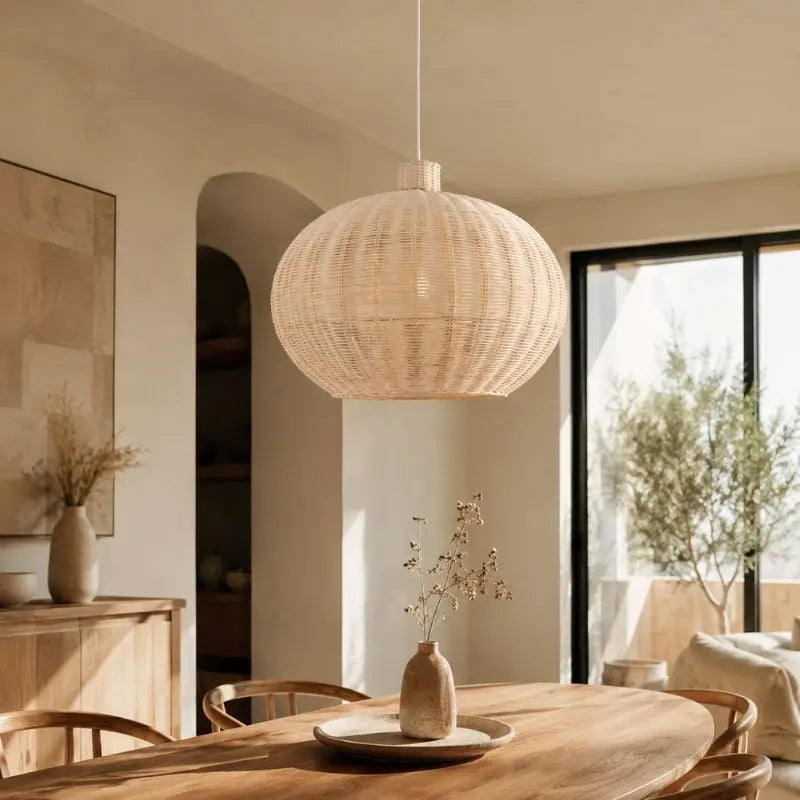 Suspension en Rotin Ovale - 55 x 40 cm