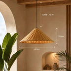 Suspension en Triangle Rotin - 40 x 20 cm