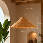 Suspension en Triangle Rotin - 60 x 24 cm