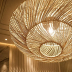 Suspension Luminaire Salon Rotin