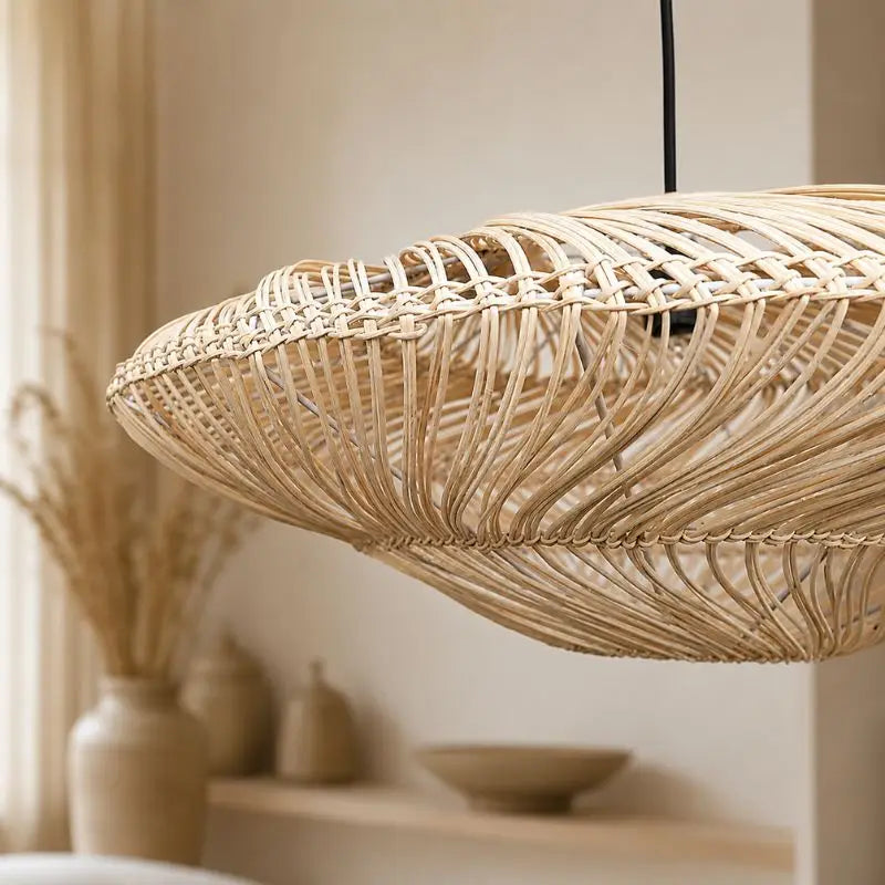Suspension Luminaire Salon Rotin