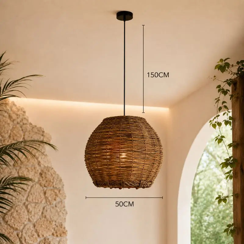 Suspension Moderne Rotin - 50 cm