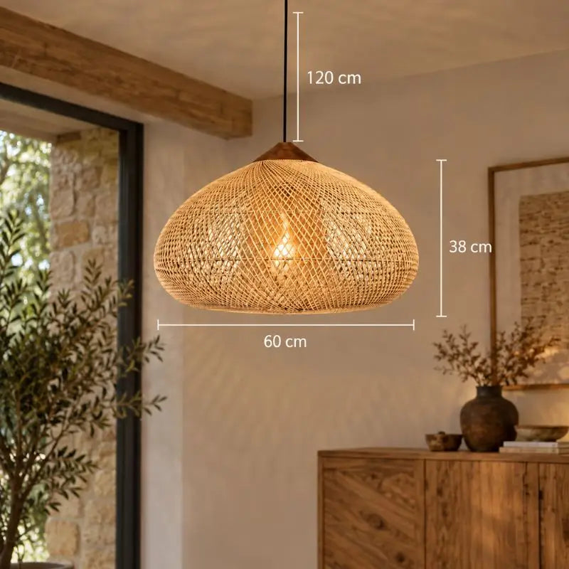 Suspension Rotin - 60 x 38 cm