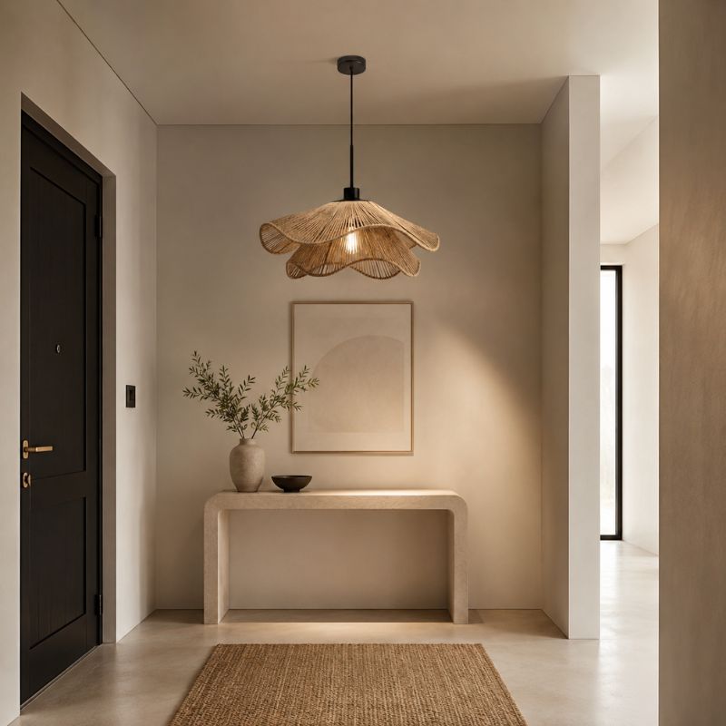 Suspension Rotin Chambre