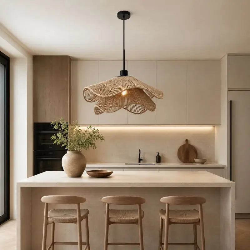 Suspension Rotin Chambre