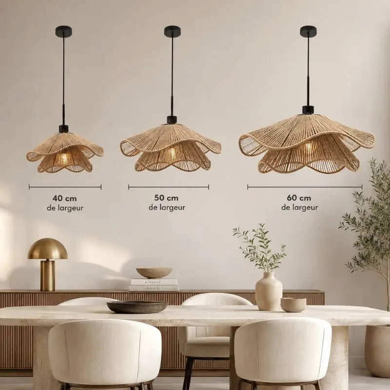 Suspension Rotin Chambre