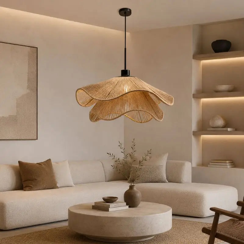 Suspension Rotin Chambre