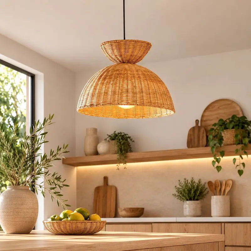 Suspension Rotin Cuisine