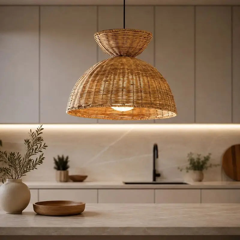 Suspension Rotin Cuisine