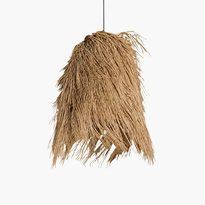 Suspension Rotin en Fibres Naturelles Effilées