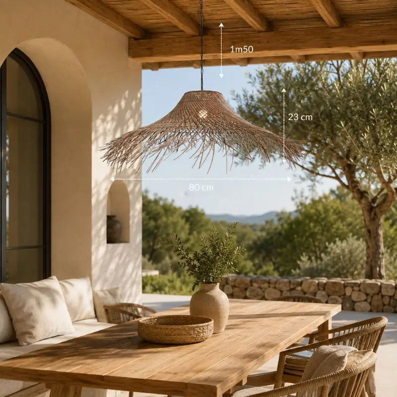 Suspension Rotin Extérieur - 80 x 23 cm