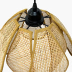 Suspension Rotin Fleur