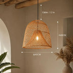 Suspension Rotin Forme Lanterne - 45 x 40 cm