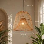 Suspension Rotin Forme Lanterne - 55 x 50 cm