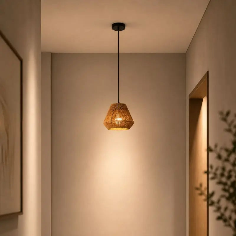 Suspension Rotin Îlot Cuisine - 24 x 18 cm