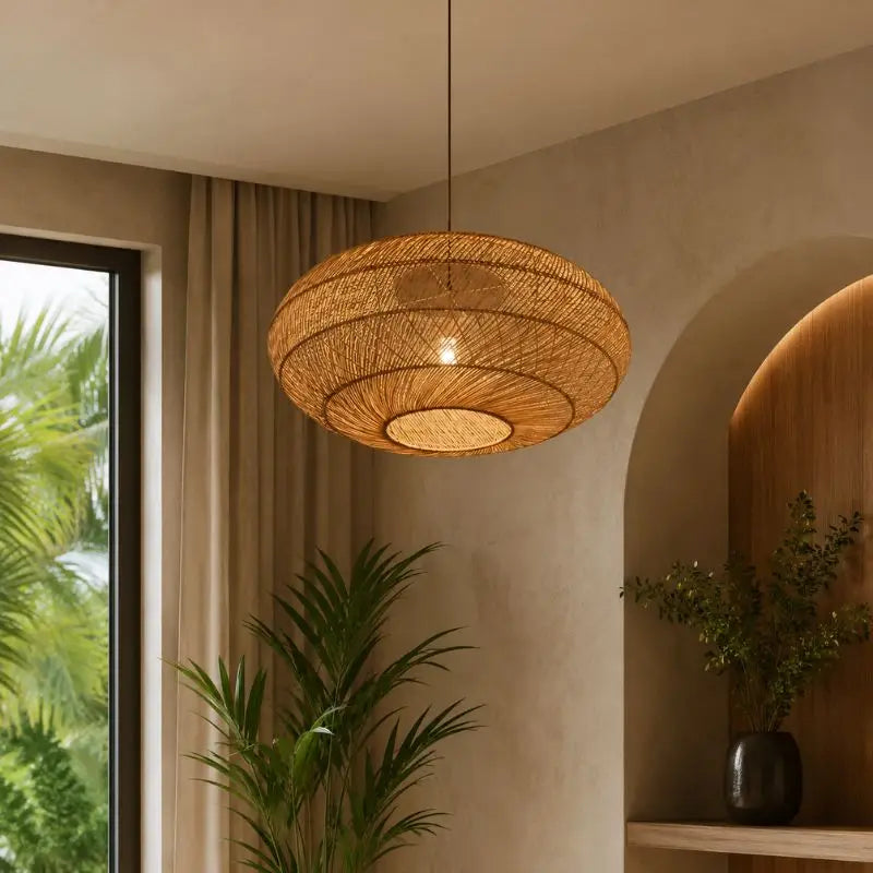 Suspension Rotin Moderne Intérieur