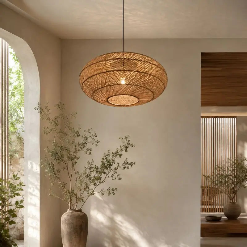 Suspension Rotin Moderne Intérieur